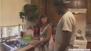Ebony lesbian gives horny teen lesson in dildo fucking - porn video
