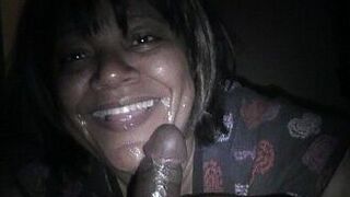 BBW betty sucking my dick and eating my cum - porn video