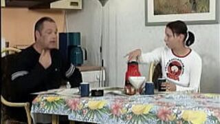 step Dad step daughter and step mom - porn video