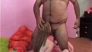 Blonde Sucking fat Guy - porn video