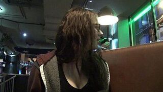 Upskirts toilet trip peeking and secret voyeur masturbation in a public bar - porn video
