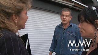 MMV Films Mature teacher having fun with a couple - porn video